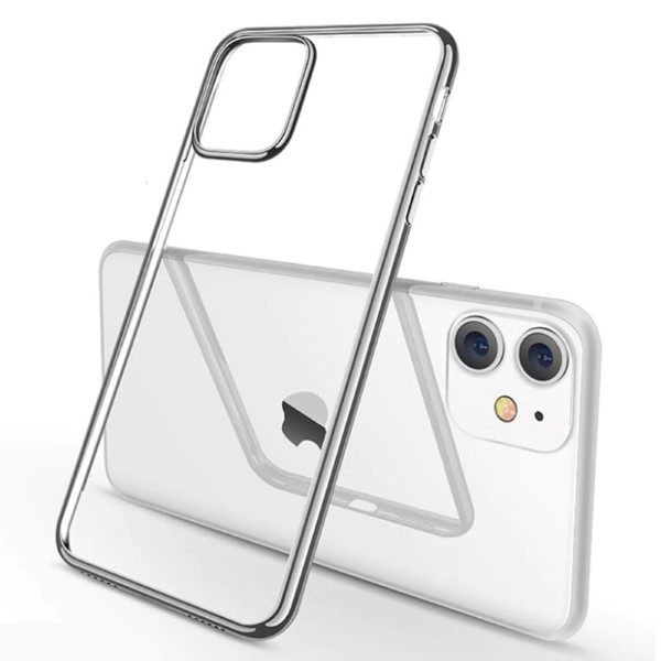 Kryt na iPhone 12 / 12 Pre Electroplated strieborný