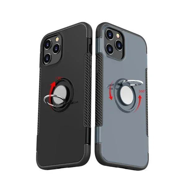 Kryt na iPhone 12 / 12 Pro odolný Magnetic finger zlatý