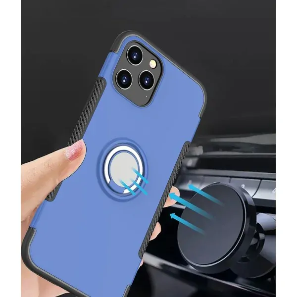 Kryt na iPhone 12 / 12 Pro odolný Magnetic finger zlatý