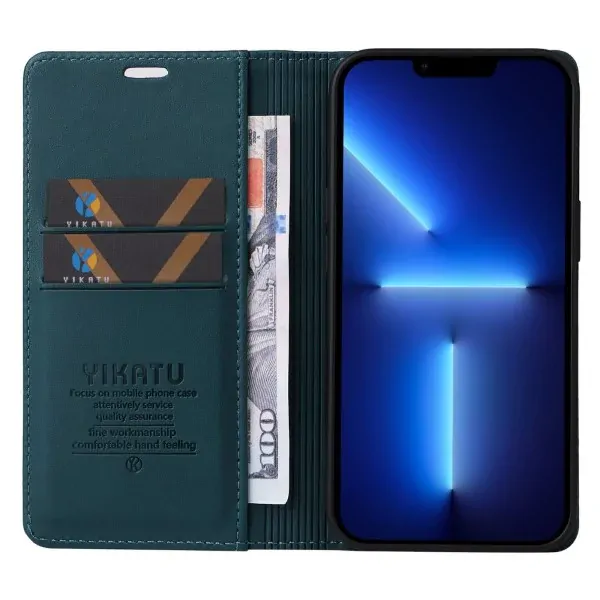 Puzdro YIKATU pre iPhone 13 Pro modré