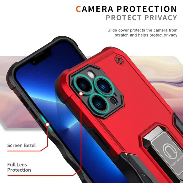 Kryt na iPhone 14 Pro odolný Kickstand ružový