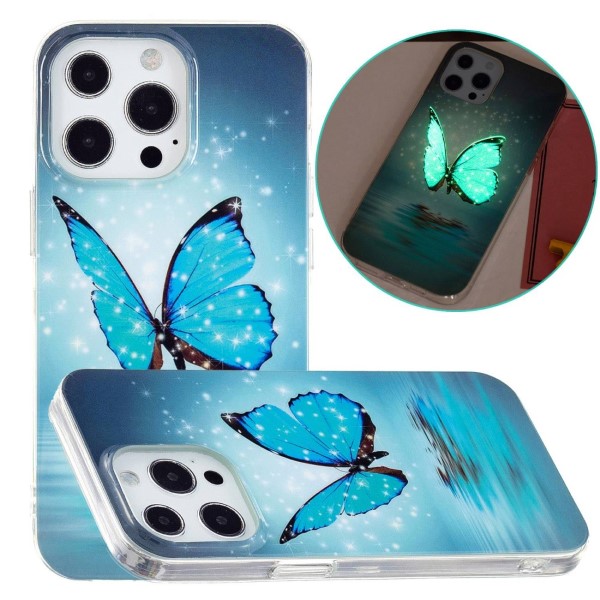 Kryt na iPhone 14 Pro Max svietiaci Motýľ a hviezdy