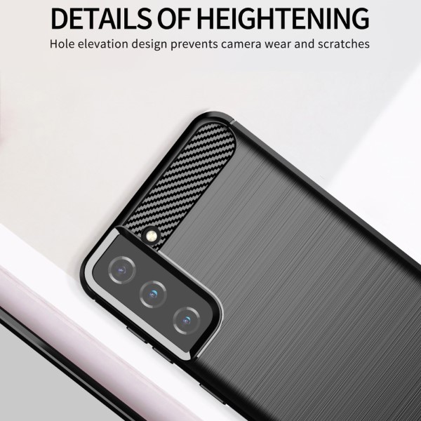 Kryt na Samsung Galaxy S21 Plus Carbon červený