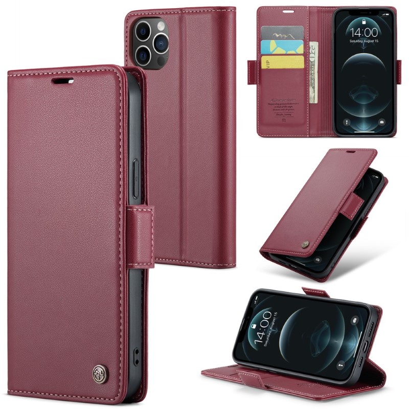 Púzdro pre iPhone 12 / 12 Pro CASEME smooth červené