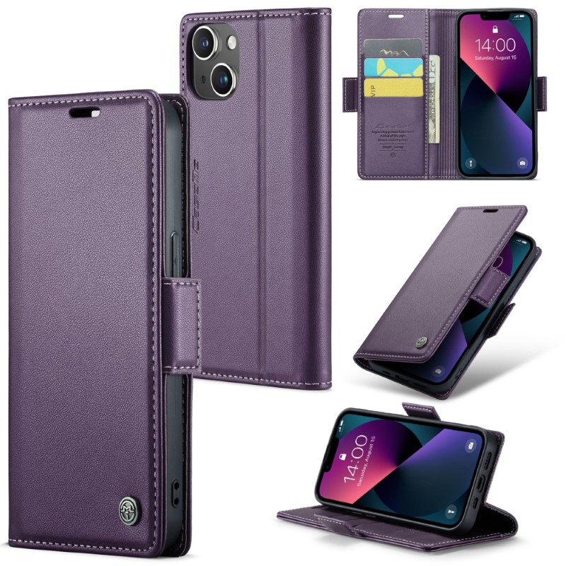 Puzdro na iPhone 15 CASEME Smooth fialové