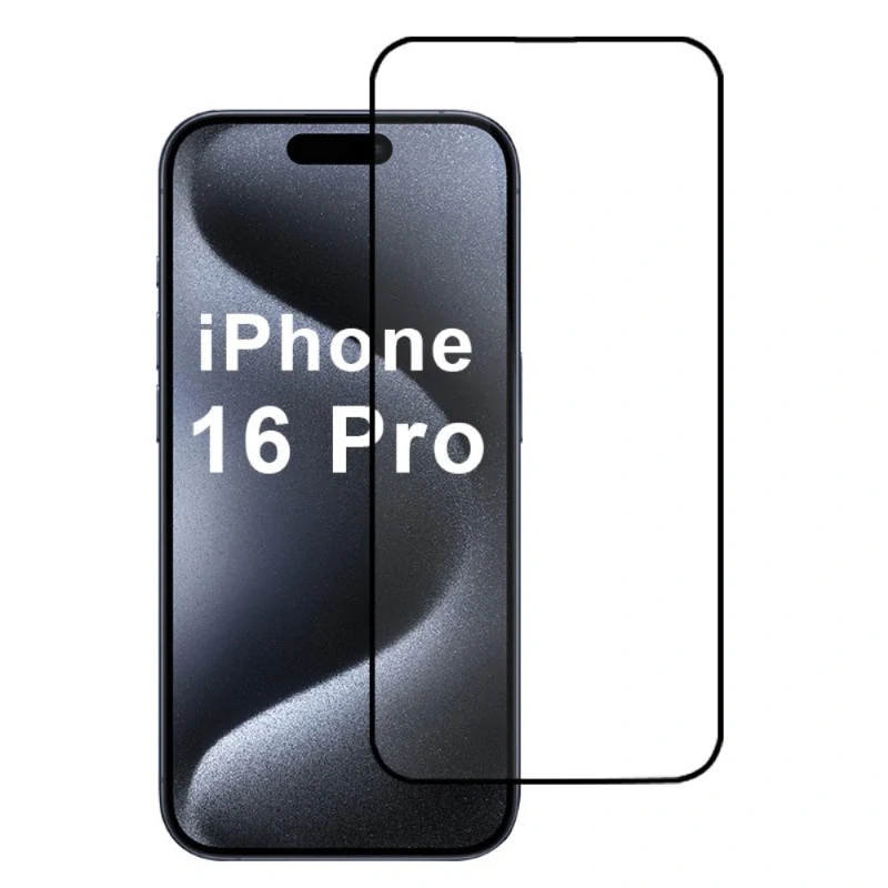 Tvrdené sklo na iPhone 16 Pro - 2.5D čierne