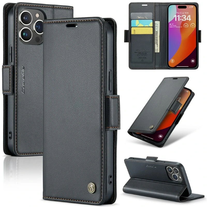 Púzdro na iPhone 16 Pro CASEME Smooth čierne
