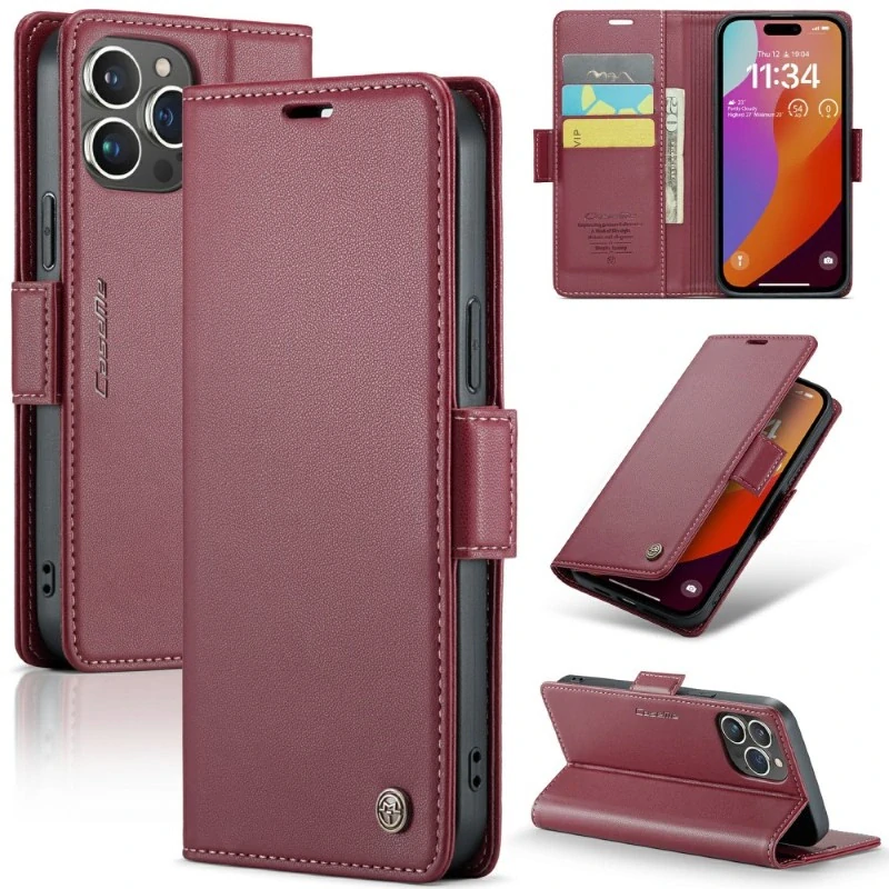 Púzdro na iPhone 16 Pro CASEME Smooth červené