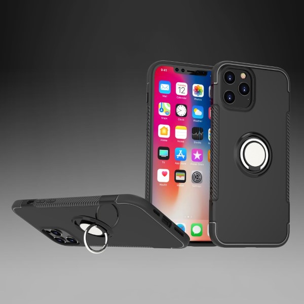 Kryt na iPhone 12 / 12 Pro odolný Magnetic finger čierny