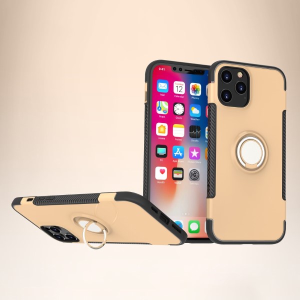 Kryt na iPhone 12 / 12 Pro odolný Magnetic finger zlatý