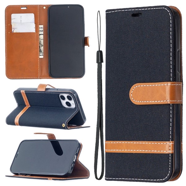 Púzdro pre iPhone 12 / 12 Pro Jeans čierne