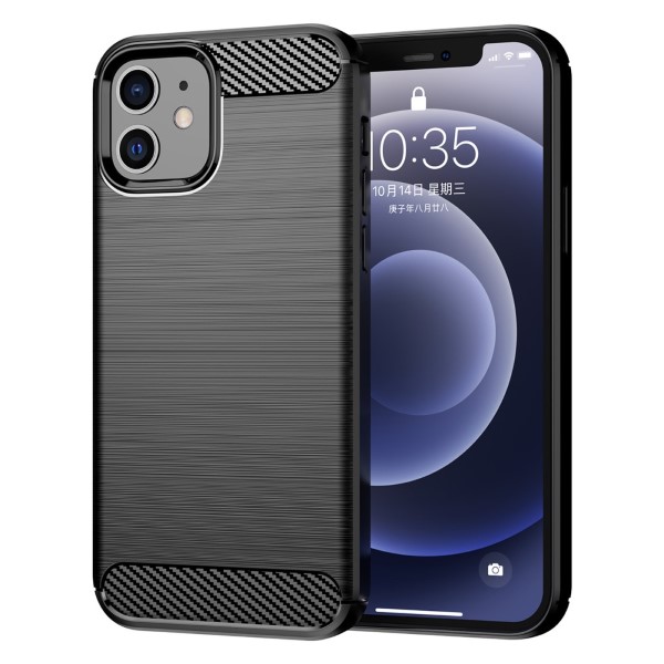 Kryt na iPhone 12 / 12 Pro Carbon čierny