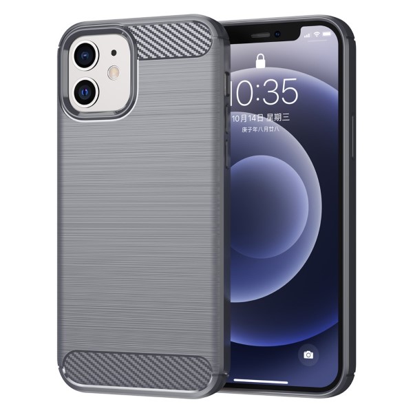 Kryt na iPhone 12 / 12 Pro Carbon sivý
