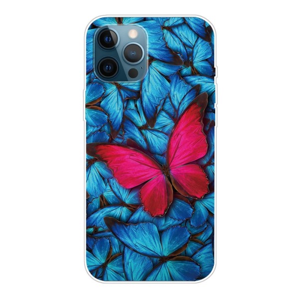 Kryt na iPhone 12 / 12 Pro Motýľ modrý