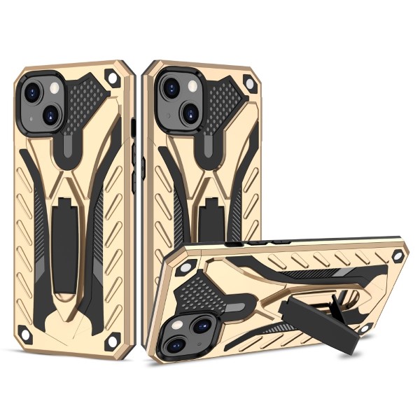 Kryt na iPhone 13 odolný kickstand zlatý