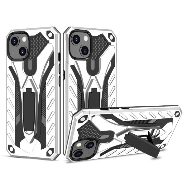 Kryt na iPhone 13 odolný kickstand strieborný