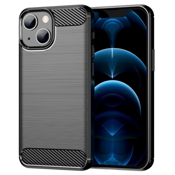 Kryt na iPhone 13 gumový Carbon čierny