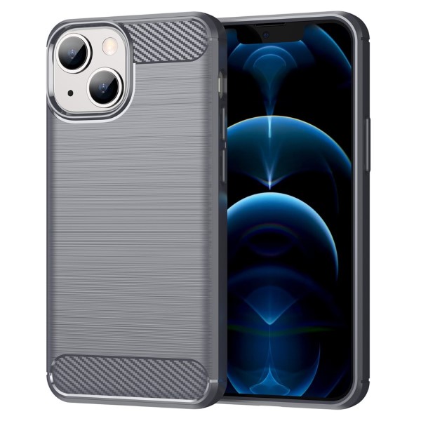 Kryt na iPhone 13 gumový Carbon sivý