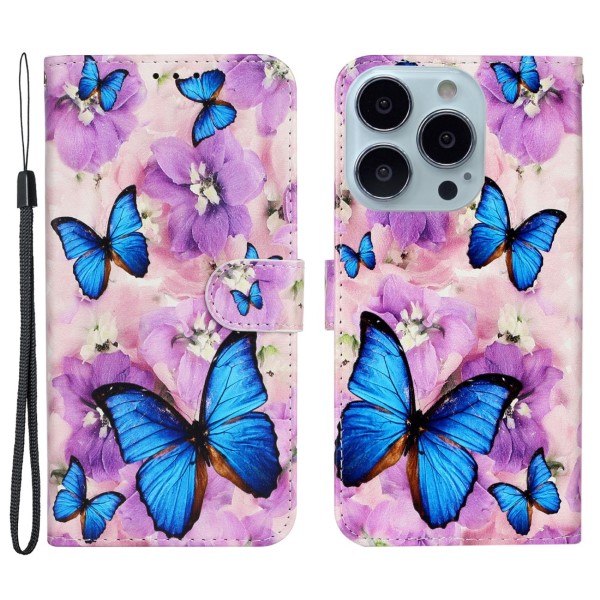 Puzdro pre iPhone 13 Pre Motýľ fialové