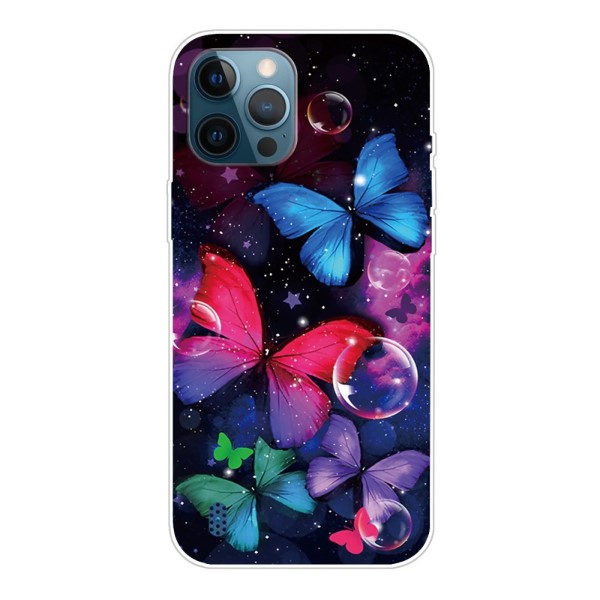Kryt na iPhone 12 / 12 Pro Motýľ čierny