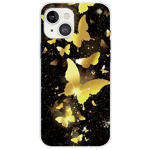 Kryt na iPhone 14 Motýle zlatý