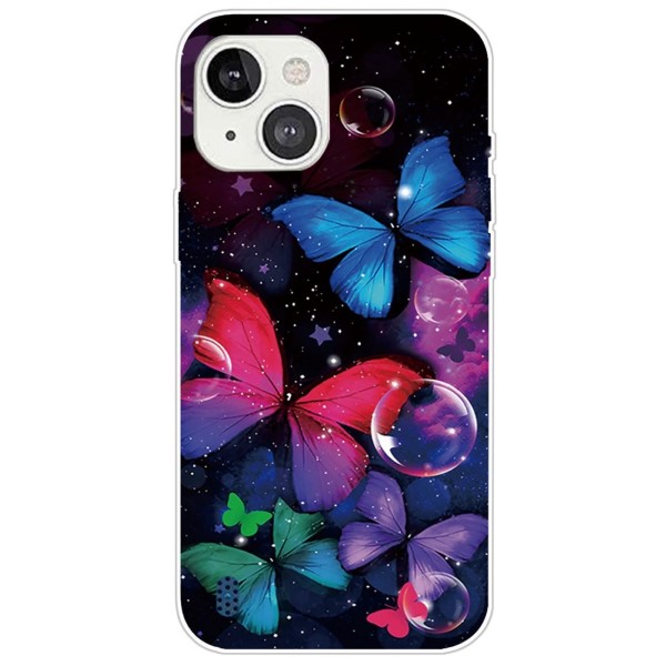 Kryt na iPhone 14 Motýle farebné