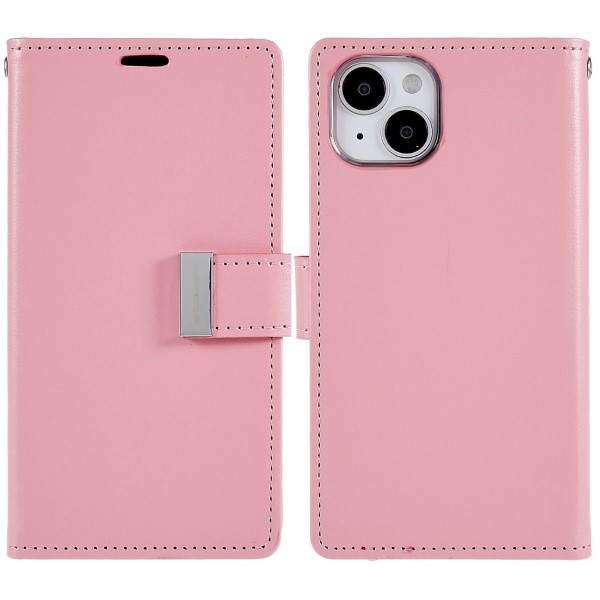 MERCURY iPhone 14 púzdro RICH DIARY svetlo ružové