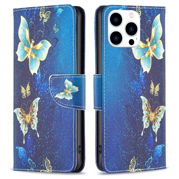 Púzdro pre iPhone 14 Pro Motýľ modré