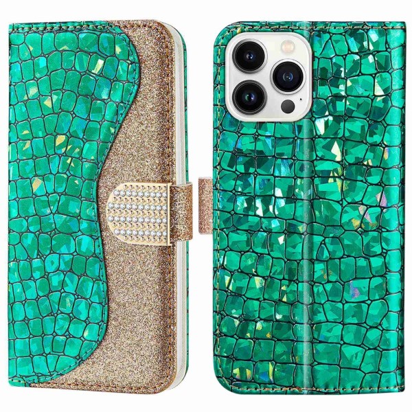 Púzdro pre iPhone 14 Pro Glitter zelené
