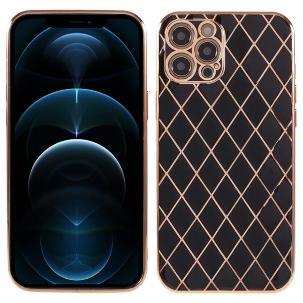 Kryt na iPhone 14 Pro Luxury rhombus čierny