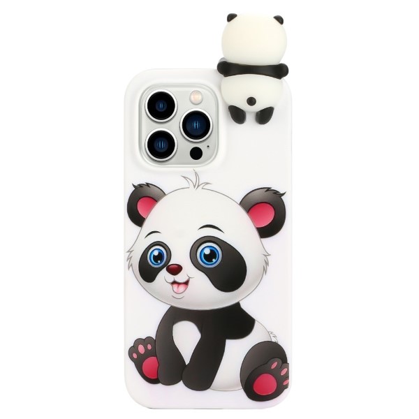 Kryt iPhone 14 Pro 3D panda biely