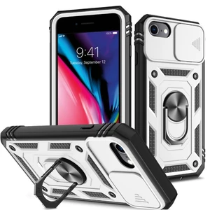 Kryt na iPhone 7 / 8 / SE 2020 / SE 2022 odolný s krytkou na fotoaparát biely