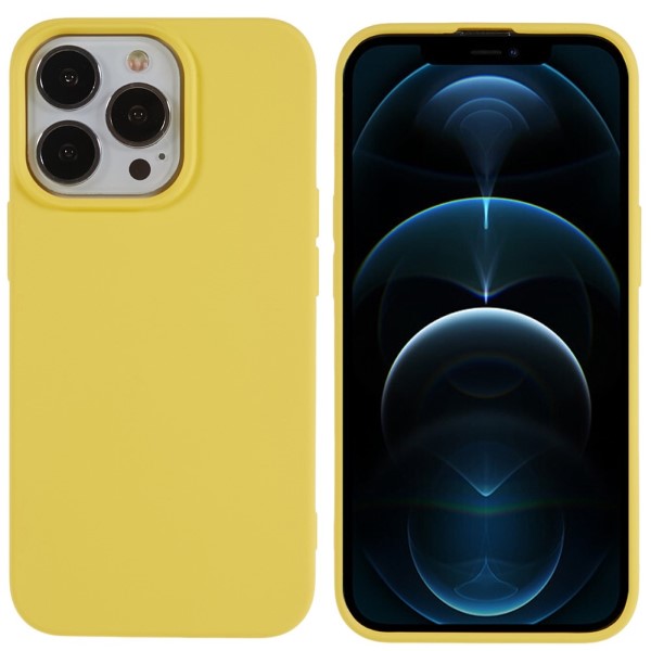 Kryt na iPhone 12 Pre Max gumový žltý