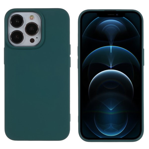 Kryt na iPhone 12 Pre Max gumový tmavo zelený