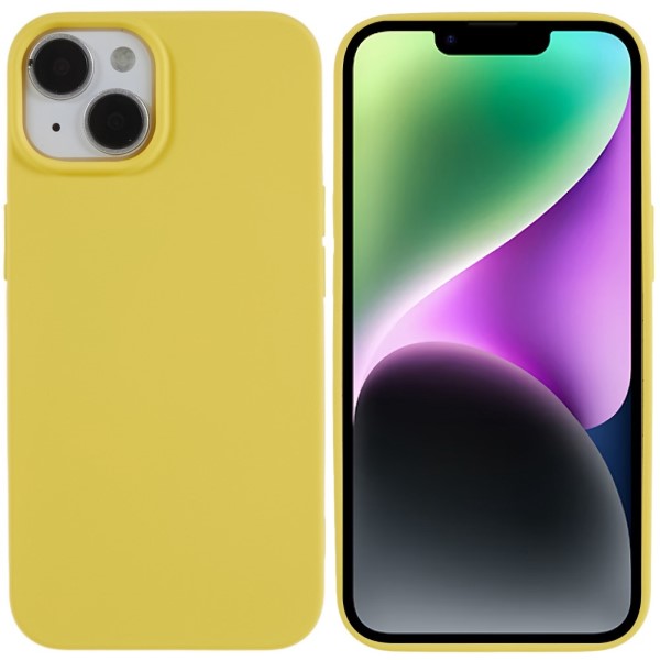 Kryt na iPhone 14 Plus gumový žltý