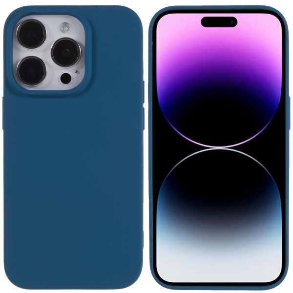 Kryt na iPhone 14 Pro Max gumový modrý