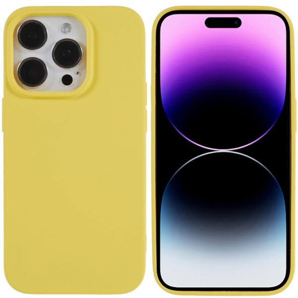 Kryt na iPhone 14 Pro Max gumový žltý