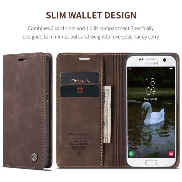 Puzdro na Samsung Galaxy S7 Edge CASEME hnědé