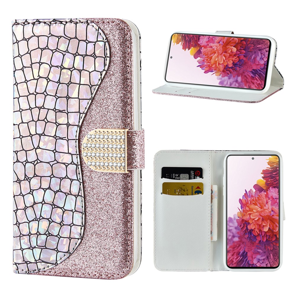 Pouzdro na Samsung Galaxy S20 FE Glitter růžové