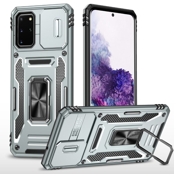 Kryt na Samsung Galaxy S20 Plus odolný s krytom na fotoaparát sivý