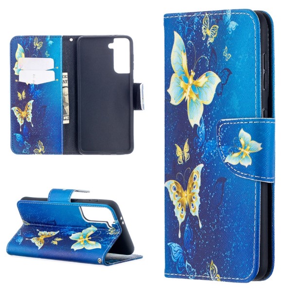 Puzdro na Samsung Galaxy S21 Motýľ modré