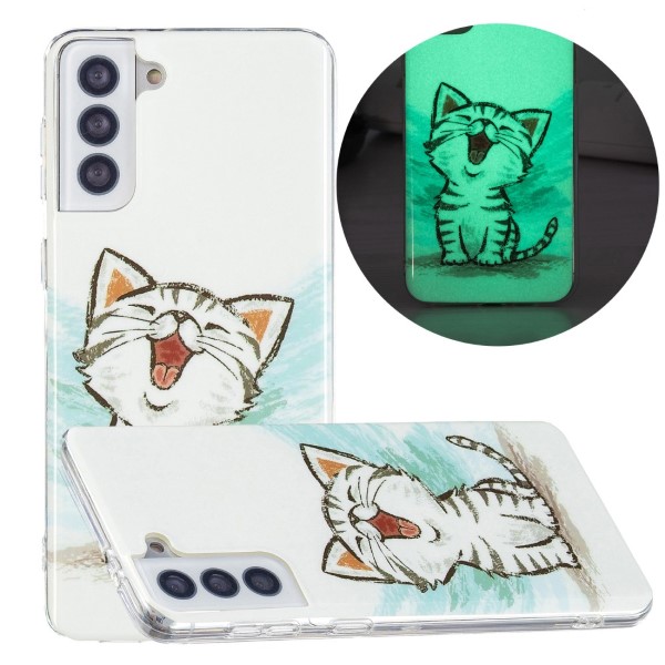 Kryt na Samsung Galaxy S21 svietiaci Mačiatko