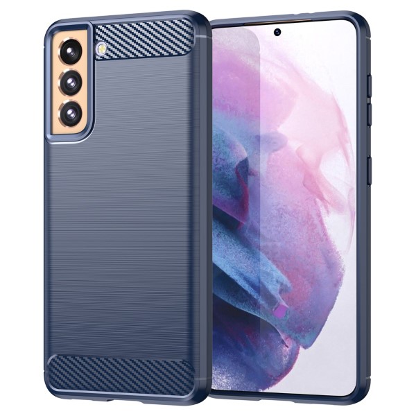 Kryt na Samsung Galaxy S21 Carbon modrý