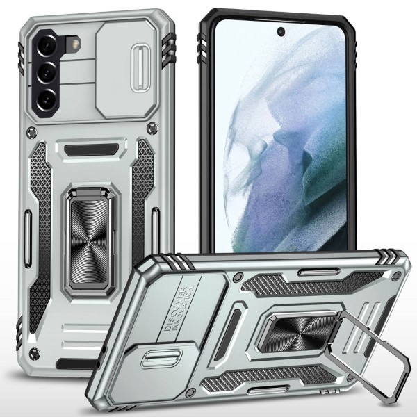 Kryt na Samsung Galaxy S21 Plus odolný s krytom na fotoaparát sivý