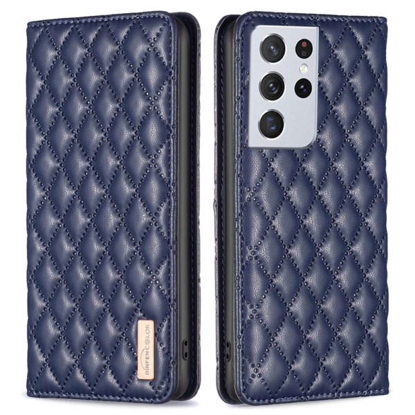 Puzdro na Samsung Galaxy S21 Ultra Binfen Luxury modré