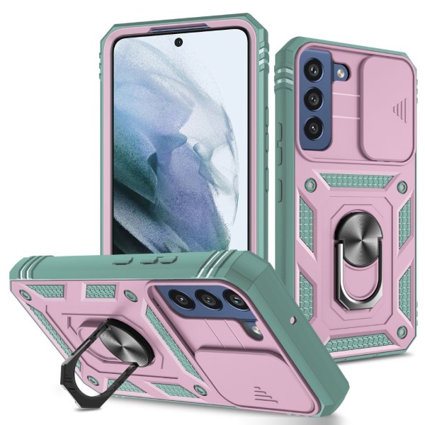 Kryt na Samsung Galaxy S21 FE odolný s krytom na fotoaparát ružový