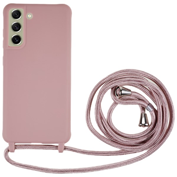 Kryt na Samsung Galaxy S21 FE gumový so šnúrkou na krk staroružový