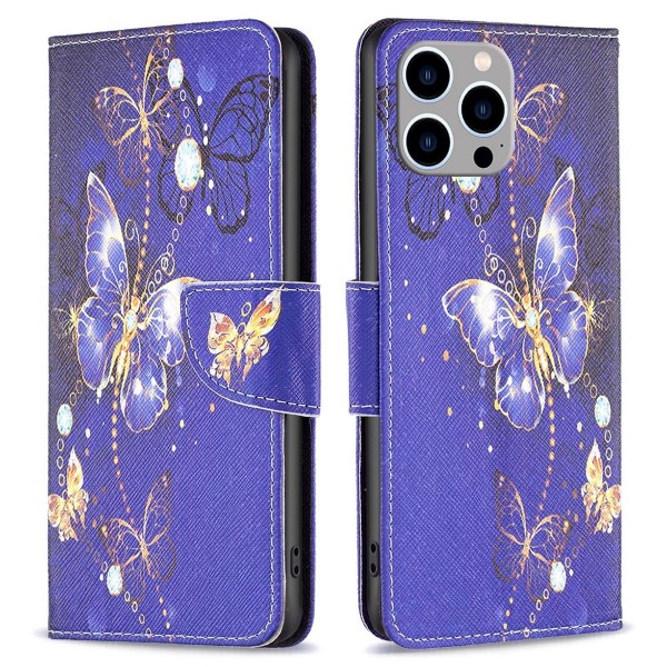 Puzdro na iPhone 14 Pro Max Motýľ fialové