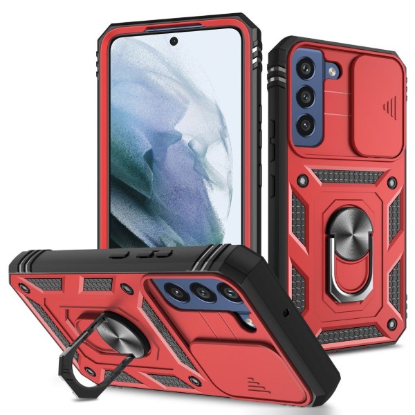 Kryt na Samsung Galaxy S22 odolný s krytom na fotoaparát červený