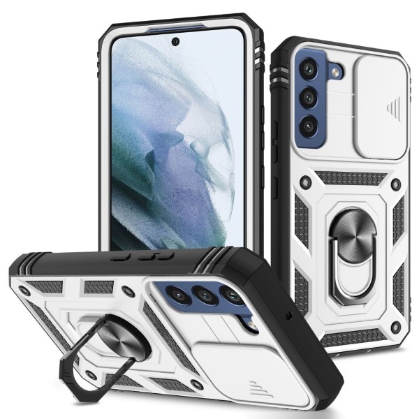 Kryt na Samsung Galaxy S22 odolný s krytom na fotoaparát biely